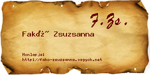 Fakó Zsuzsanna névjegykártya
