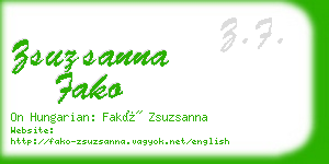 zsuzsanna fako business card